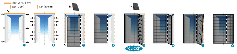 bevestiging magneet dubbele deur