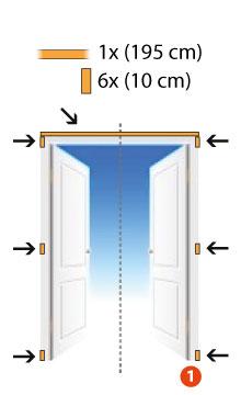 Torresol magneet vliegengordijn wit sluit automatisch doorlopen