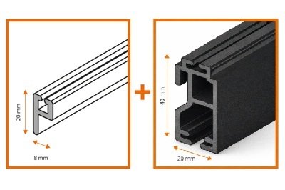 Op het kozijn - cassette antraciet